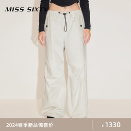 misssixty2024春季牛仔裤，女抽绳束脚工装风，休闲街头风百搭