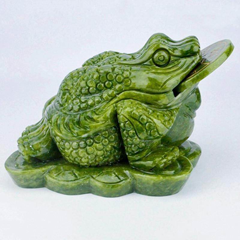 天然南玉金蟾摆件大款三足蟾蜍家居装饰摆件风水摆设青玉雕工艺品