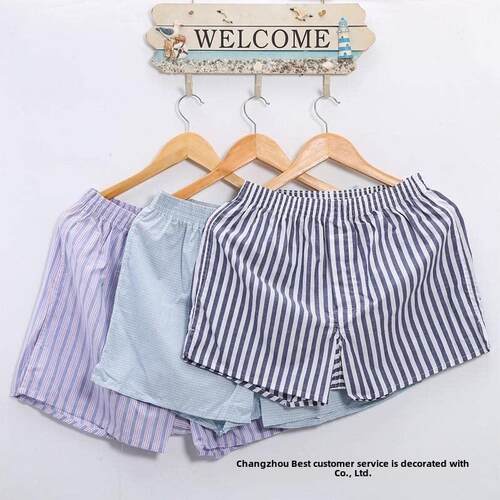 Men's cotton boxers, summer shorts large size high waist