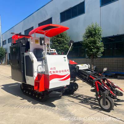 花生联合收获机全自动履带式带分选装置适用硬质土地机械款拔秧机