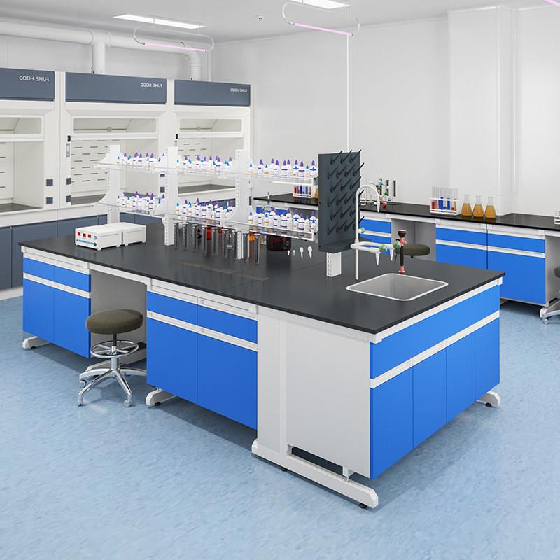 钢木实验台实验室工作台试剂架水槽理化板试验操作化学实验桌全钢