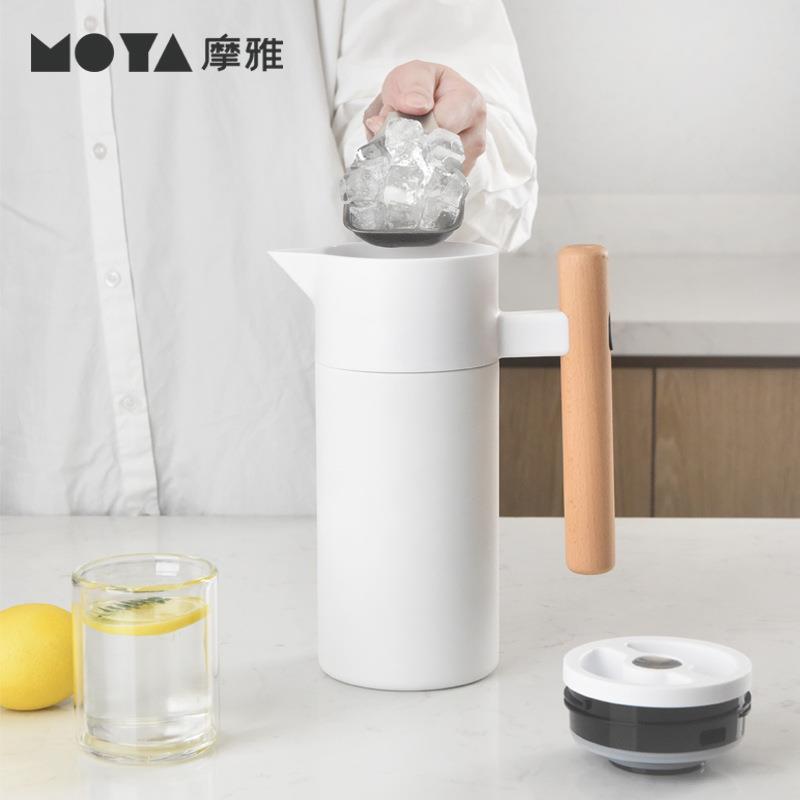 现代极简保温壶按压式热水瓶办公泡茶茶水壶家用双层真空保暖水壶