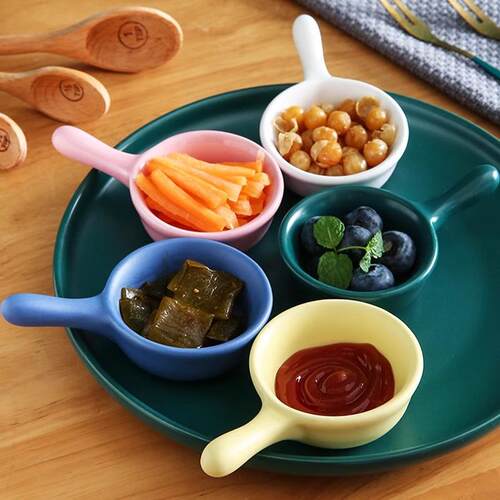Mini Japanese-style handheld creative ceramic sauce dishes f