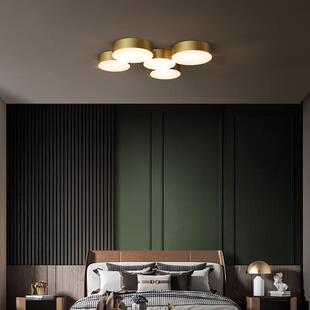 慕能2020新款 简约卧室灯具现代轻奢全铜灯 北欧吸顶灯个性