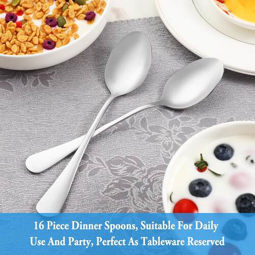Dinner Spoon Set Tablespoons Silverware Serving Spoons