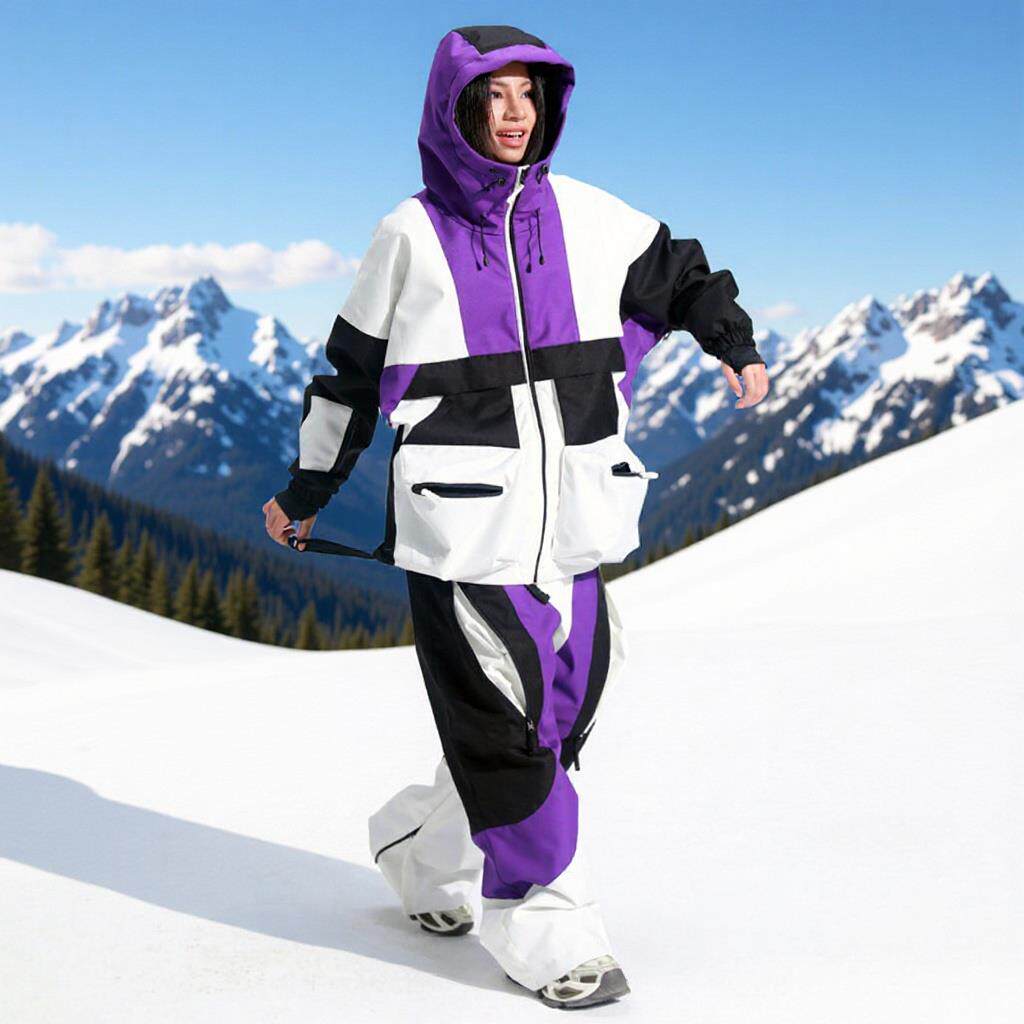 新款冬季户外滑雪服套装男女情侣雪场防风防水加厚保暖时尚