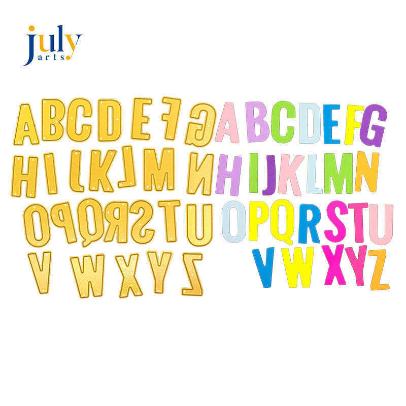 scrapbooking DIY 切割刀模 碳钢刀模 压花刀模模板金色字母