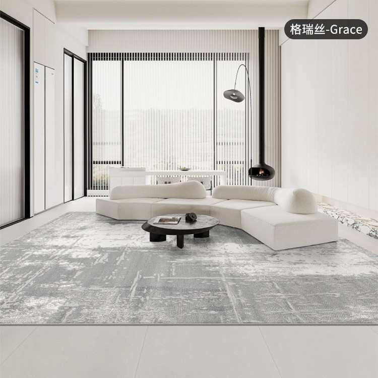 北博亿地毯客厅轻奢高级感蓝色酒店样板间现代简约沙发茶几毯