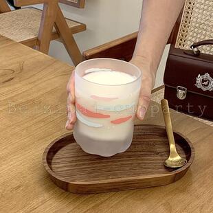 情侣可爱杯子创意家用猫爪玻璃杯女生儿童咖啡杯办公室水杯 新款