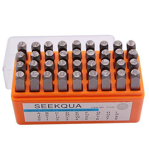 36PC字母数字钢印冲英文冲头錾子皮革珠宝凿子饰品雕刻DI工具