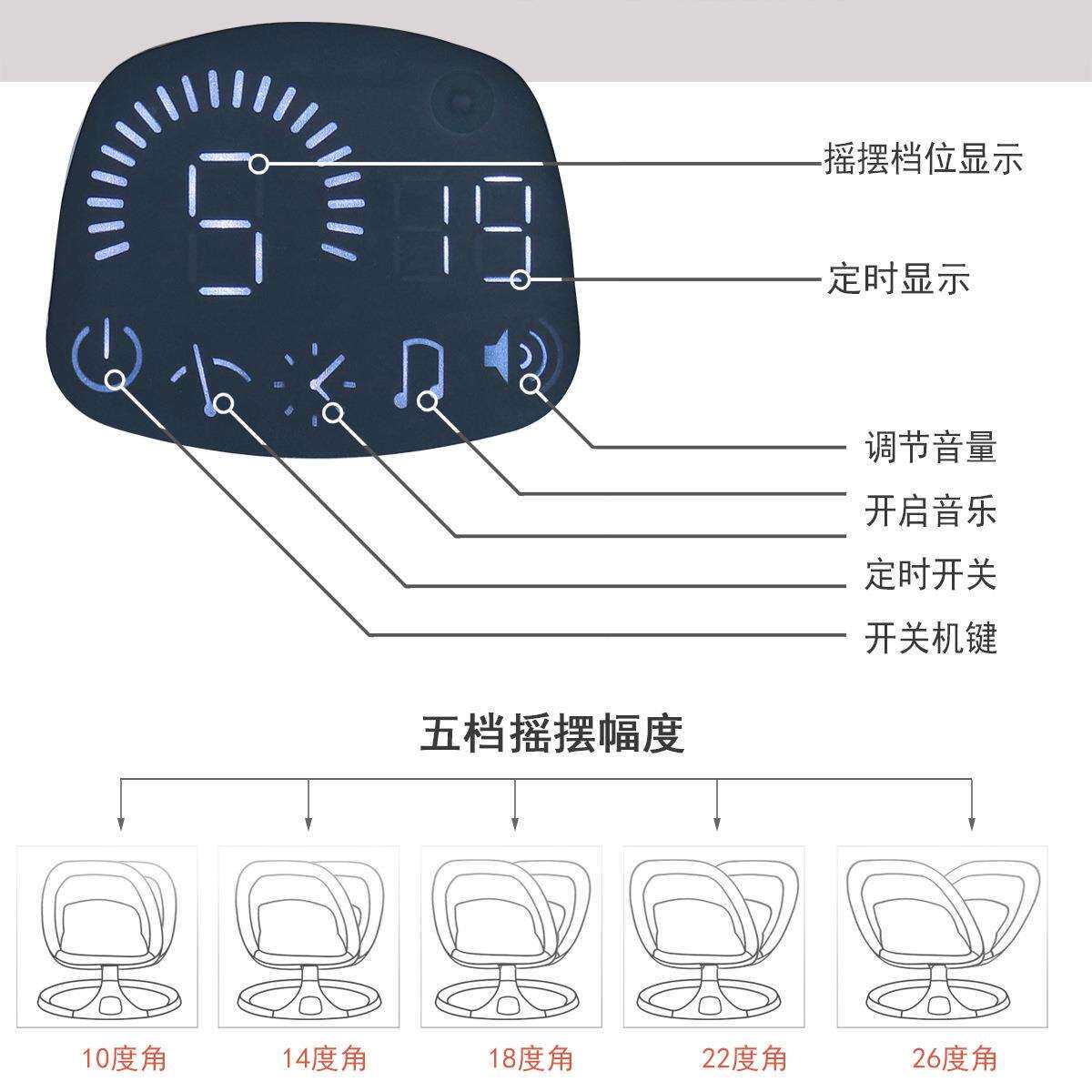 圣宝罗源头工厂智能摇椅婴儿摇摇椅宝宝摇篮安抚哄睡摇摇床