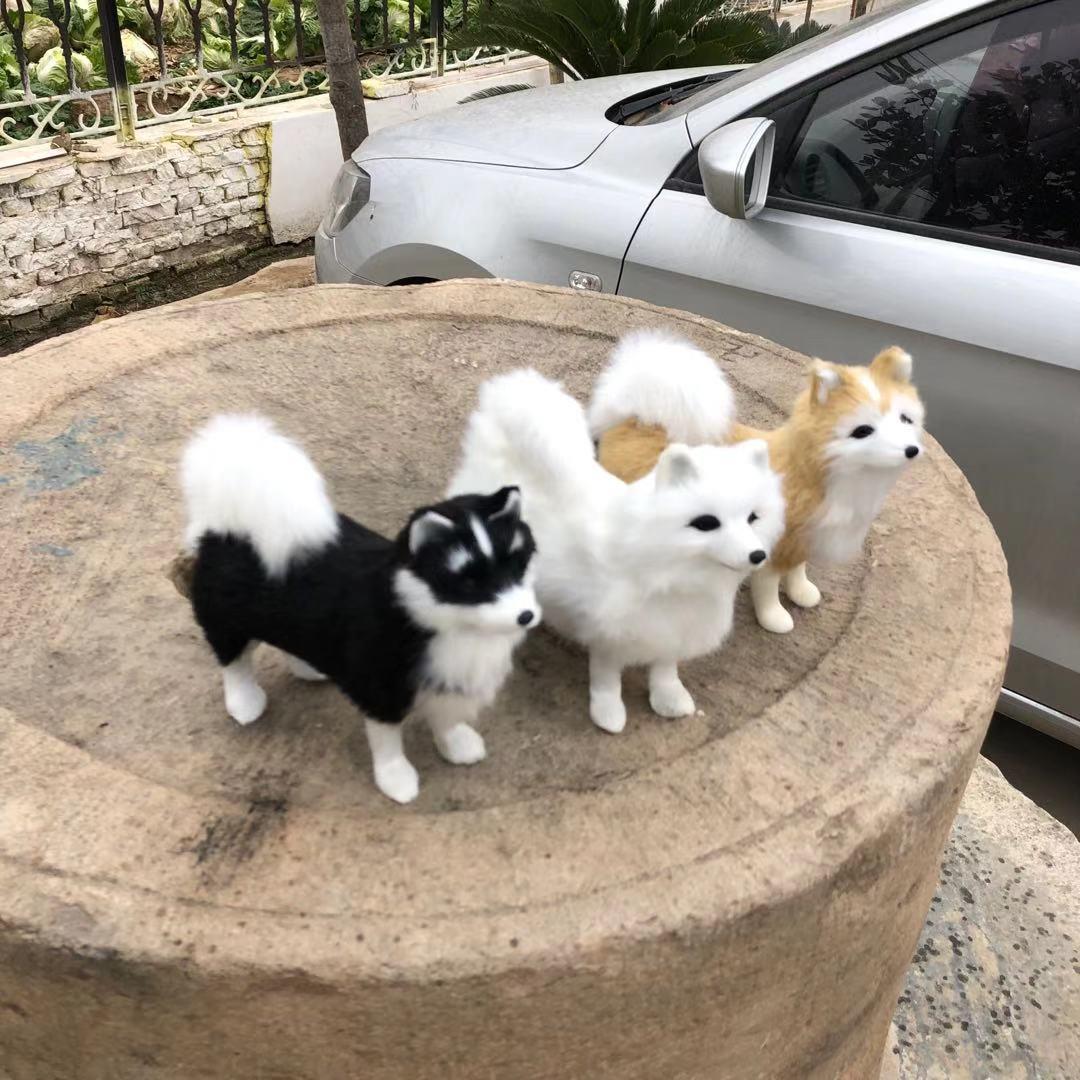 仿真哈士奇名犬摆件家庭生日礼物仿真/动物玩偶