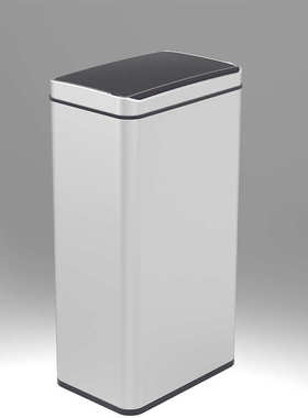 家用不锈钢垃圾桶方形10L15L30L20L48L60L室内智能感应带盖垃圾筒