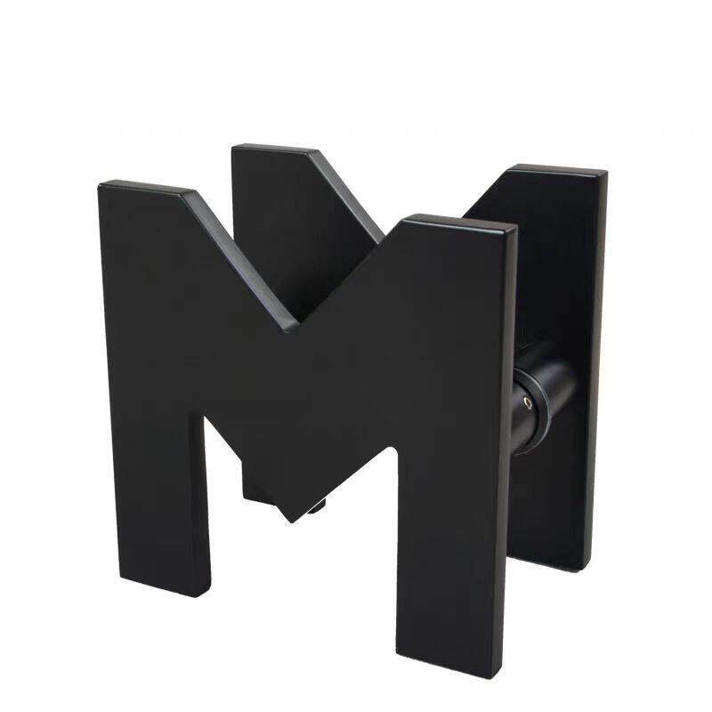 个性LOGO字母服装店玻璃门把手对开大门把手实木门手拉把创意英文