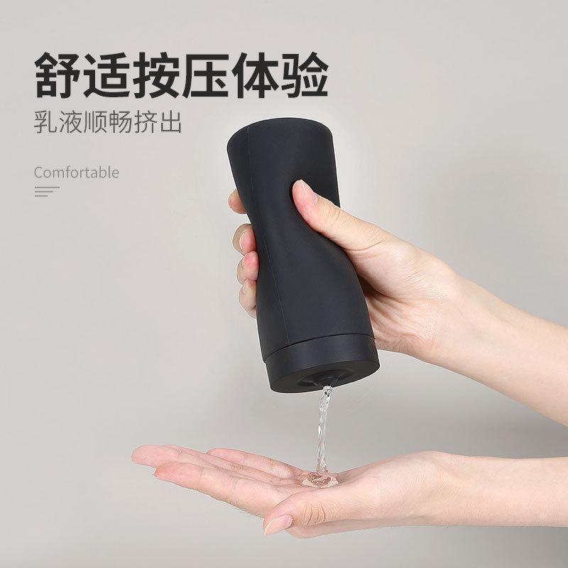 圆形硅胶挤压瓶洗洁精洗衣液分装瓶浴室乳液瓶日式旅行空瓶十字口