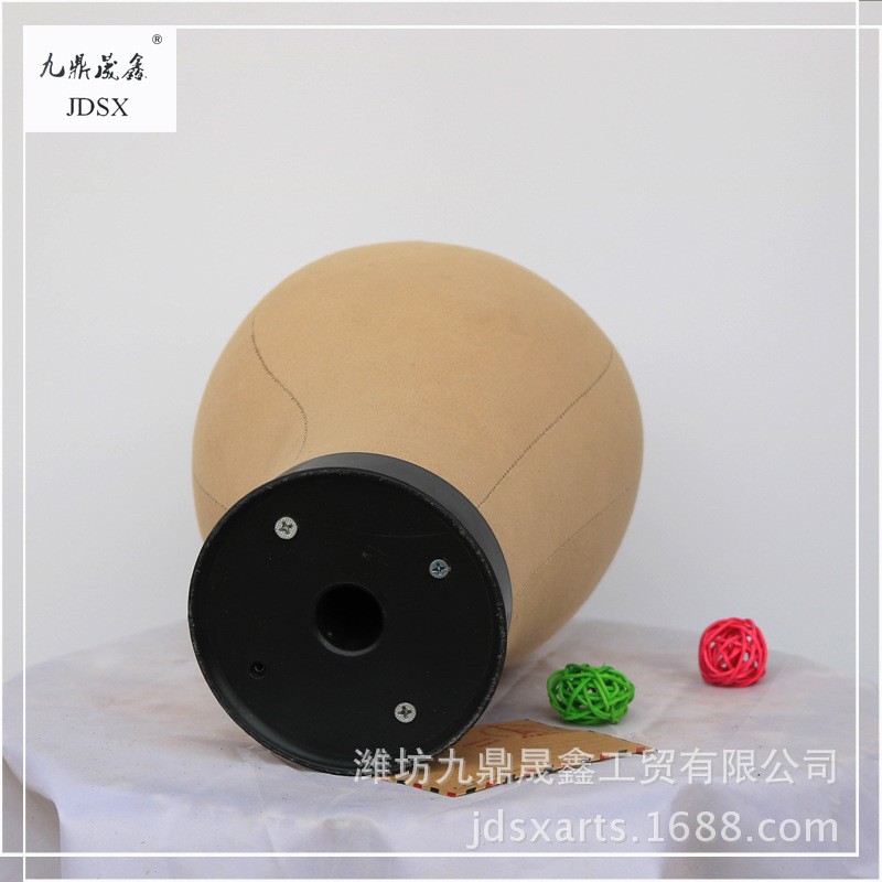 软木帆布头假发展示道具模特头半身精品头模可针扎造型