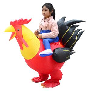 万圣节儿童大公鸡充气服活动表演服装充气人偶服饰充气服装厂家