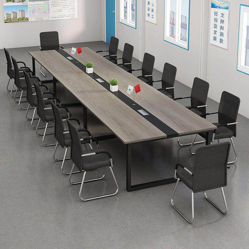 会议桌长桌办公桌椅组合简约现代会议室套装大型小型开 会长条桌