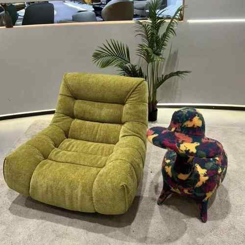 旋转约12834单人沙发设计师台单人椅中古古现代简家用休闲椅阳休