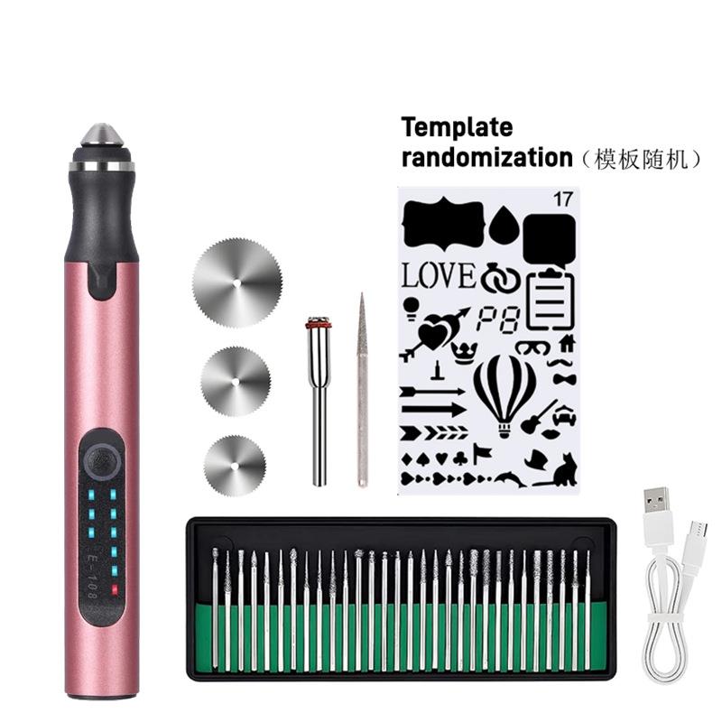 微型旋转磨床珠宝雕刻抛光修甲USB充电调速精雕电磨笔E108