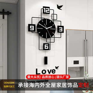 饰挂表 钟表挂钟客厅个性 欧式 大气家用现代简约创意时尚 静音时钟装