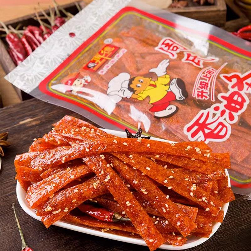 周再德周氏香油条湖南特产辣条辣片麻辣豆干面筋休闲零食小吃