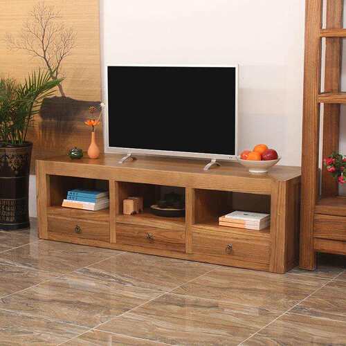 全实木老榆木电视柜客厅全原木地柜2023新款奢华简约现代中式