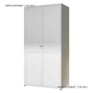 衣柜家用卧室简约现代双层挂衣柜出租房用储物木柜组装大衣橱
