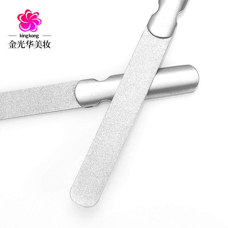 厂家直销不锈钢指甲锉打磨条抛光磨厚甲锉粗细搓双面砂条美甲工具