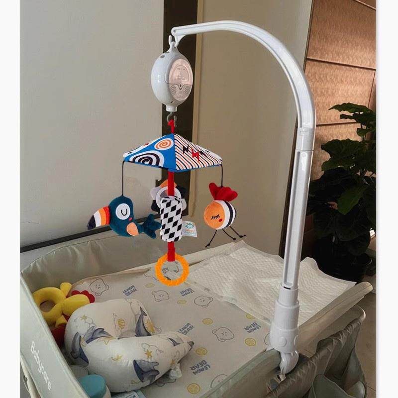婴儿床铃万能支架杆diy手工配件八音盒可旋转尿布台床头摇铃玩具