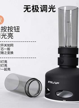 复古LED煤油灯夜灯台灯床头灯装饰氛围灯户外野营创意桌灯露营灯