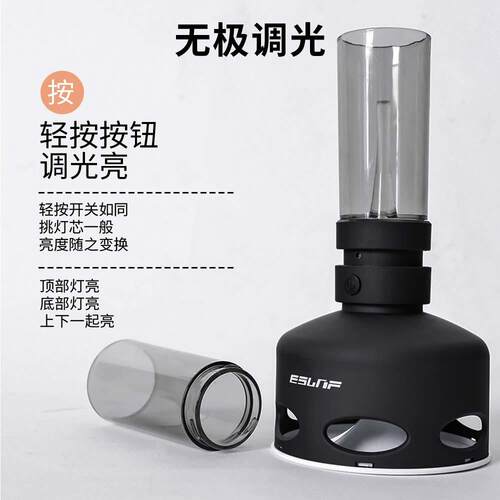 复古LED煤油灯夜灯台灯床头灯装饰氛围灯户外野营创意桌灯露营灯