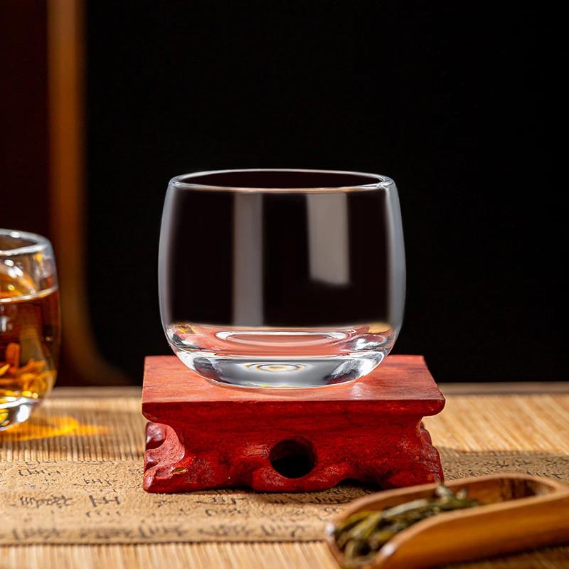 扳指杯加厚玻璃功夫茶杯套装家用水杯主人杯泡茶杯子二两小酒杯