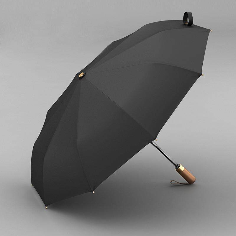 O固LAT新款男士1GMZ0骨实木商务加厚全自C动雨伞晴雨伞折Y叠加抗