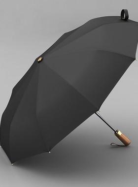 OL叠YCAT新款固男10骨实S8木商士务加厚全自动雨伞晴雨伞折加抗风