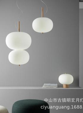 餐璃厅灯简约现代服装民宿艺术灯葫芦圆形双头球卧室店445932床玻
