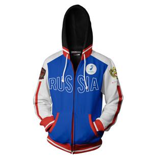 新款热门日漫 冰上的尤里 尤里奥3D卫衣 cosplay动漫3D卫衣连帽衫