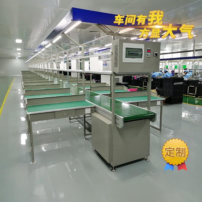 防静电流水线工作台 自动化生产线输送带 PVC材质传动带 温州华企