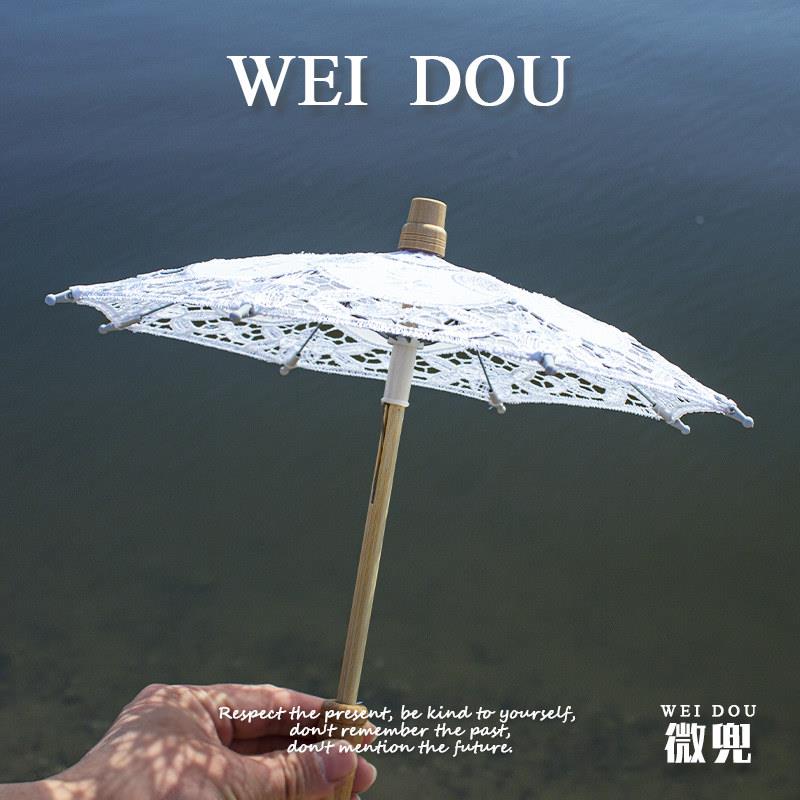 迷你刺绣伞模型bjd娃娃屋微缩3分4分食玩道具ob11复古伞diy舞蹈伞