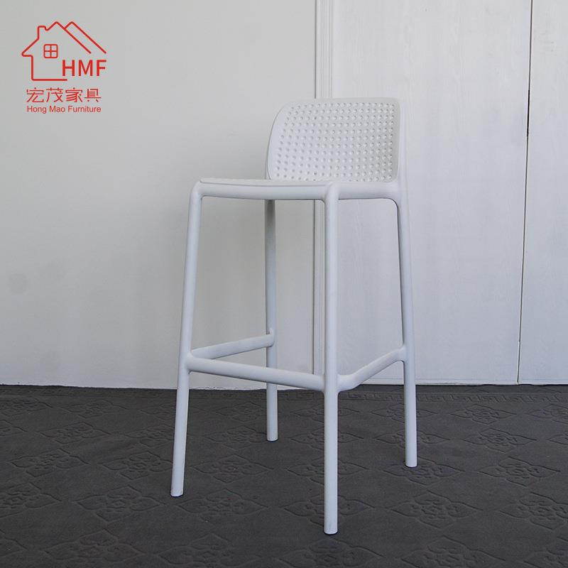 个性高脚吧凳子叠放创意时尚休闲酒吧椅子北欧简约设计师塑料吧椅