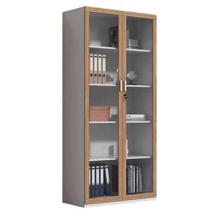 办公室文件柜木质储物矮柜办公区收纳柜简约现代档案资料柜高低柜