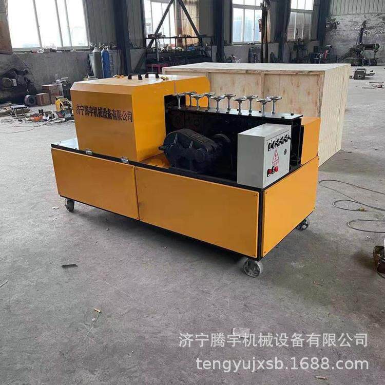 发货钢管除锈喷漆机方管圆管调直除锈机脚手架除锈调直