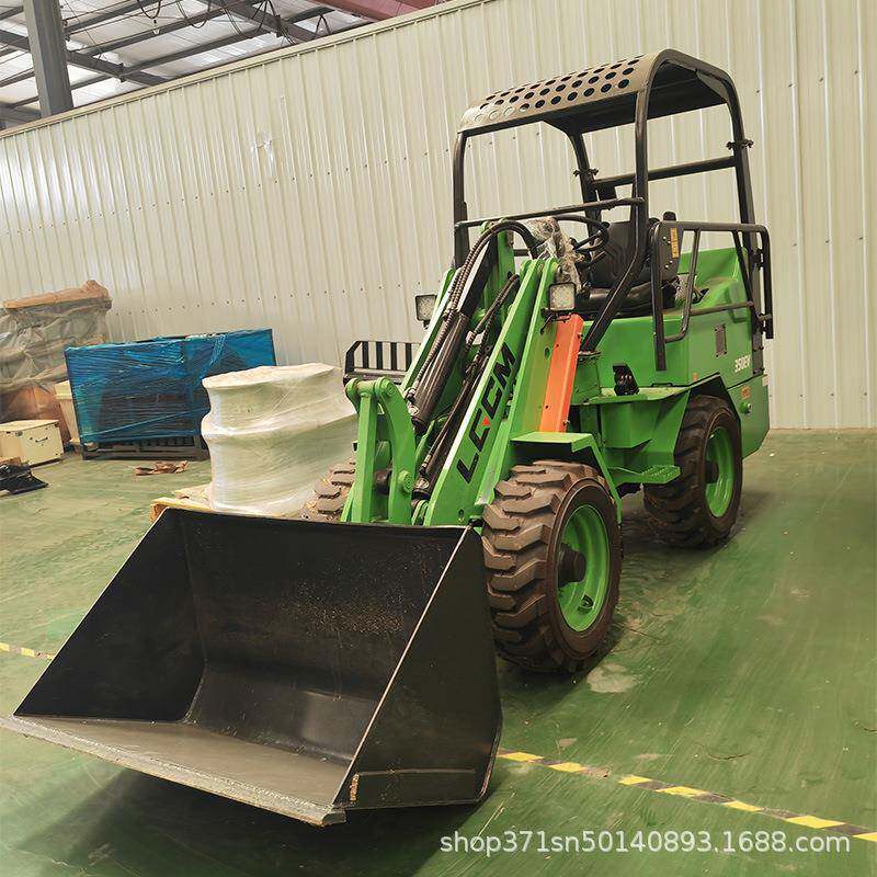 跨境小铲车柴油四驱小型装载机工程建筑推土机养殖场清理抓木机