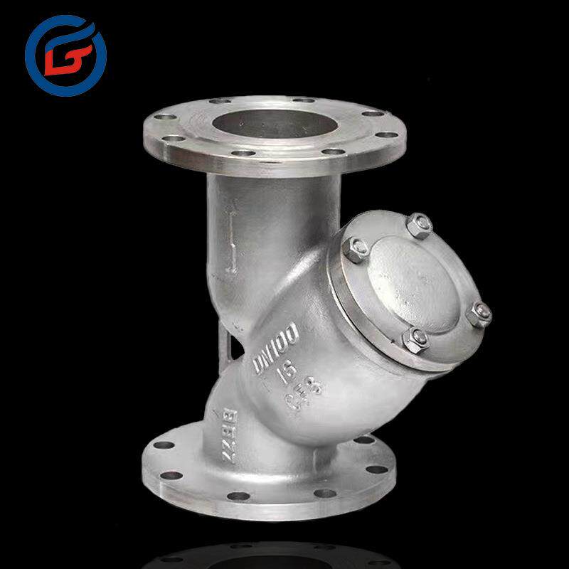 华光工业铸钢管道过滤桶DN100直通式法兰Y型过滤器GL41W-16P