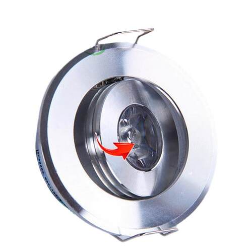小1w牛眼LED天花灯筒灯开孔45MM高光砂银220v12v24v48v射灯