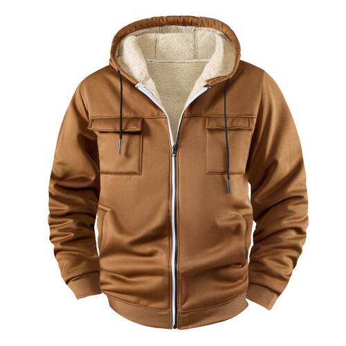 Cardigan hoodie men's warm hooded jacket hoodie men's