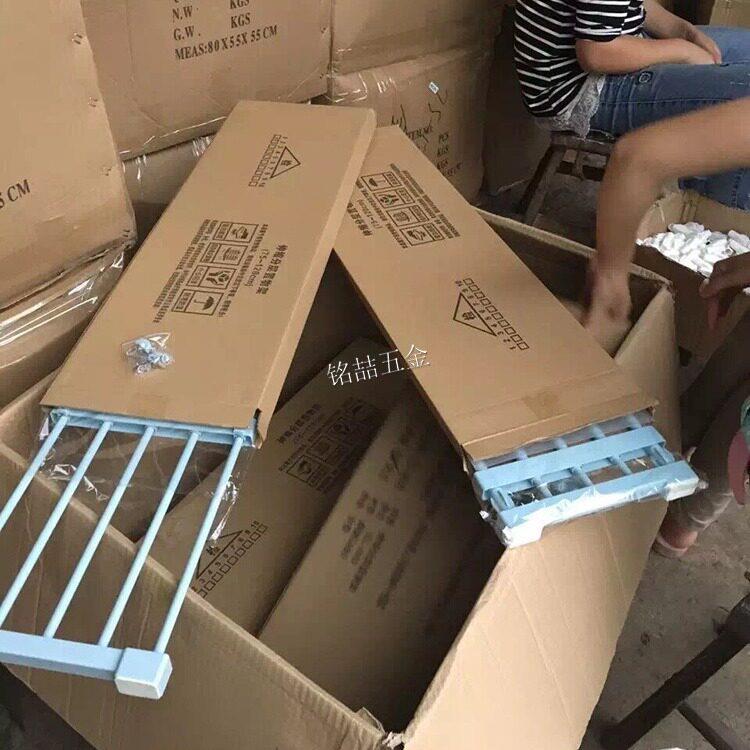 厂家直销加宽分层一字隔板 免钉可伸缩收纳置物架 衣柜隔层分层架