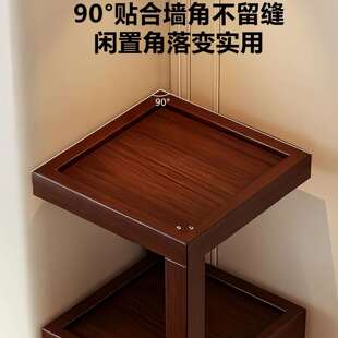 转角置物架一体672靠墙客厅沙中发古落风0度拐角角柜卧9室角收纳