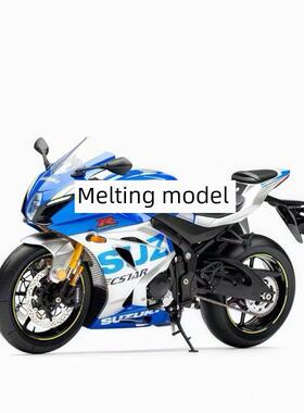 液晶1:12铃木gsx - r1000r合金摩托车模型收集饰品人工