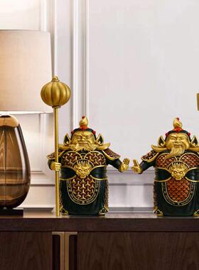 护宅神摆件秦琼BVZ尉店迟恭家居柜客厅玄关柜电视公司铺开门业礼